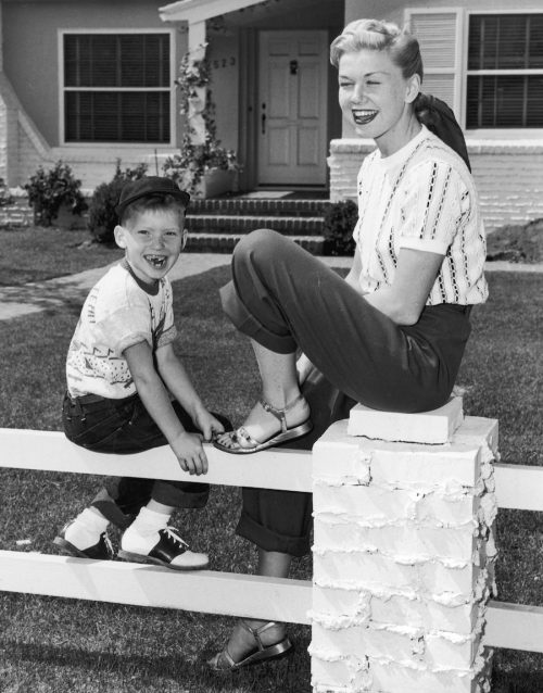 Terry Melcher and Doris Day photographed circa 1950
