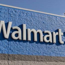 A Walmart store sign
