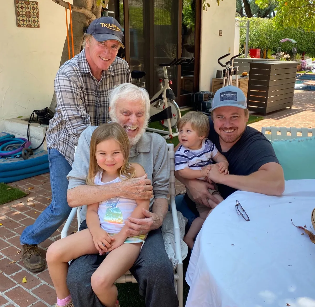 Barry Van Dyke with father Dick, son Wes, and grandchildren Kyla and Conor