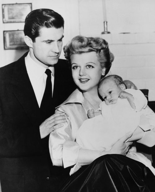Peter Shaw and Angela Lansbury with their baby son Anthony in 1952