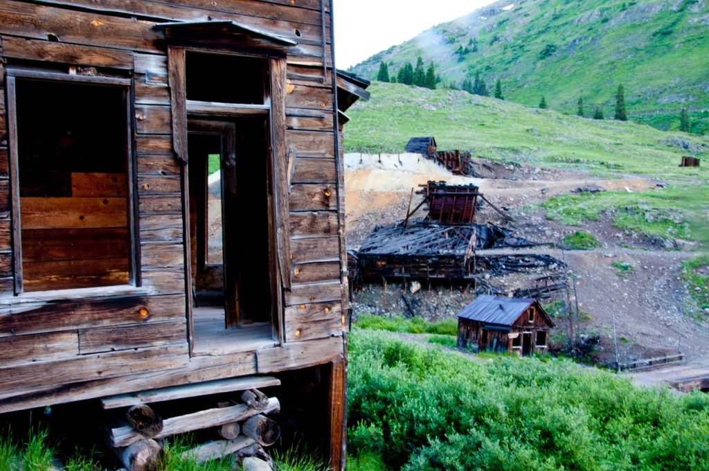 An abandoned home in the ghost town of Animas Forks, Colorado
