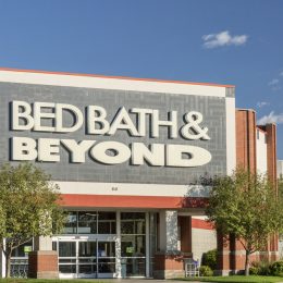 A storefront of a Bed Bath & Beyond location