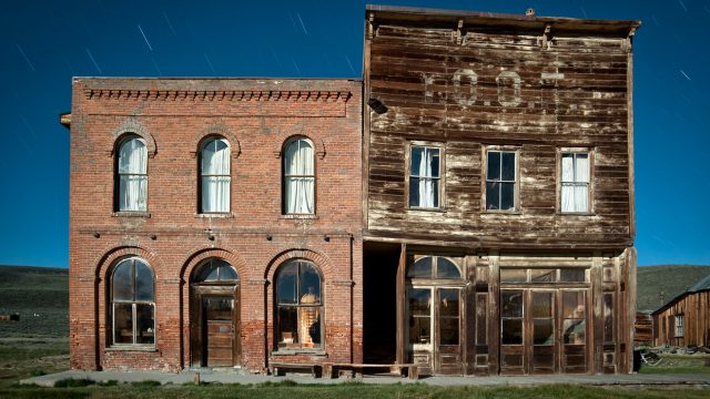 An old hotel in the ghost town of Bodie, California
