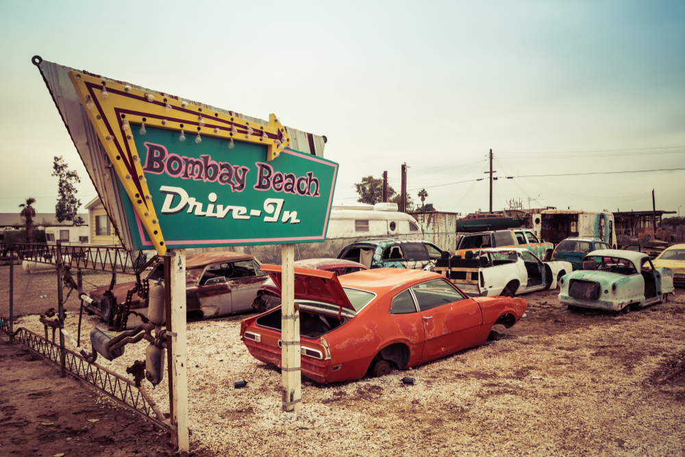 The Bombay Beach Drive In theater in California
