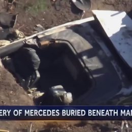 Video Shows Car Reported Stolen in 1992 Buried in Yard of Multimillion-Dollar Mansion in Mysterious Case