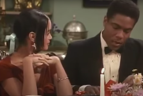 Lisa Bonet and Joseph C. Phillips on "The Cosby Show"