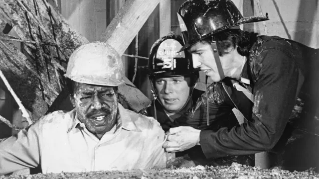 James McEachin, Kevin Tighe, and Randolph Mantooth on "Emergency!" circa 1973