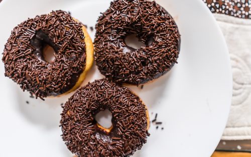 dark chocolate donut