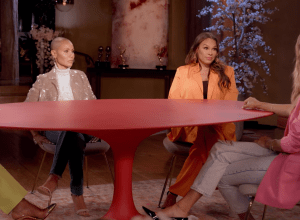 Jada Pinkett Smith and Sheree Zampino on "Red Table Talk" in October 2022