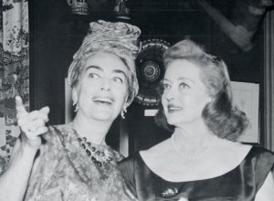 Joan Crawford and Bette Davis at a party for "What Ever Happened to Baby Jane?"