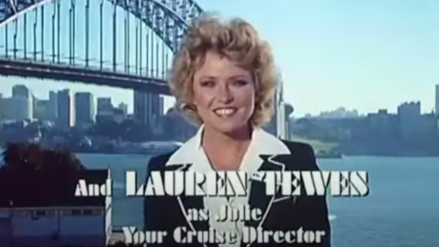 Lauren Tewes in the "Love Boat" intro sequence