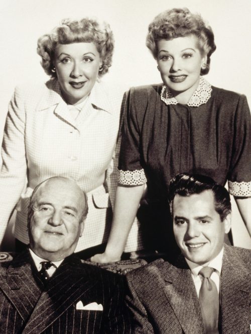 Vivian Vance, Lucille Ball, William Frawley, and Desi Arnaz photographed circa 1950s