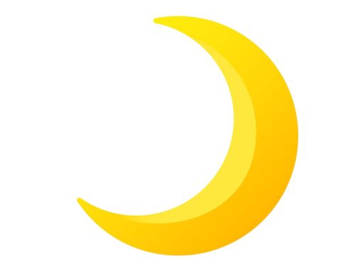 Yellow crescent moon emoji
