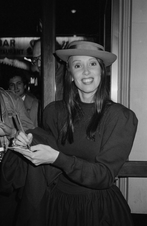 Shelley Duvall signing autographs in New York circa 1970