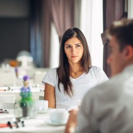 woman concerned husband is lying