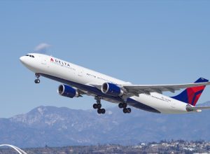 delta airplane in flight