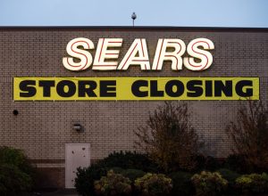 sears store with closing sign