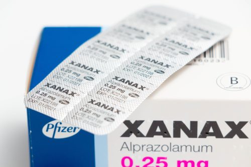 Xanax Box and Tablets