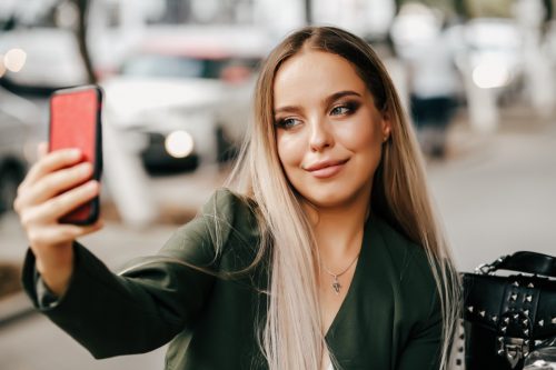 Young Woman Taking a Selfie