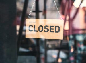 closed sign in window