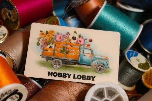 hobby lobby card in a store