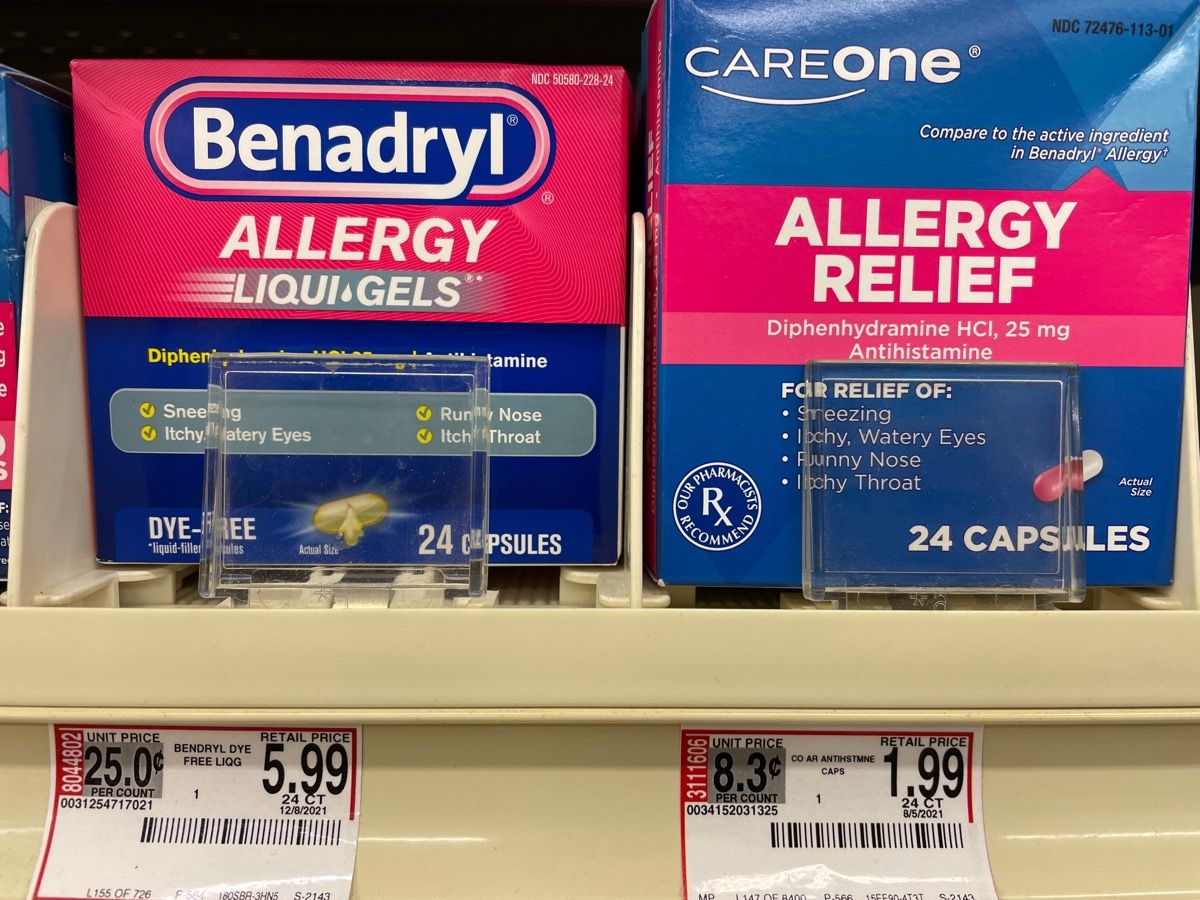 Benadryl Boxes