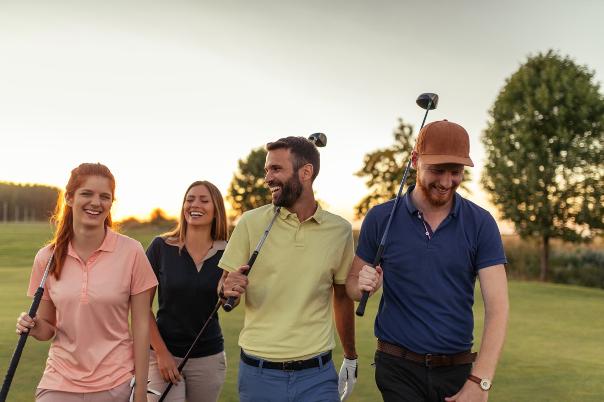 Group of Friends Golfing