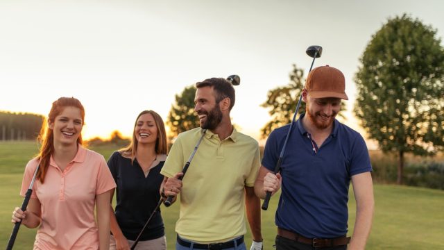 Group of Friends Golfing