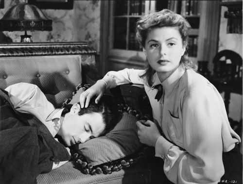 Gregory Peck and Ingrid Bergman on the set of "Spellbound"