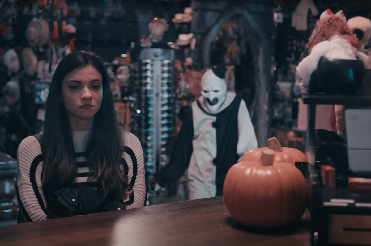 Lauren LaVera and David Howard Thornton in "Terrifier 2"