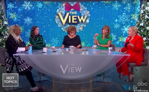 The hosts of "The View" during a December 2019 episode