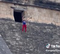 "Disrespectful" Female Tourist Sparks Outrage After Climbing and Dancing on Steps of Sacred Ancient Mayan Temple