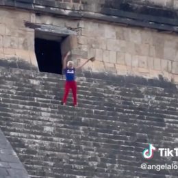 "Disrespectful" Female Tourist Sparks Outrage After Climbing and Dancing on Steps of Sacred Ancient Mayan Temple