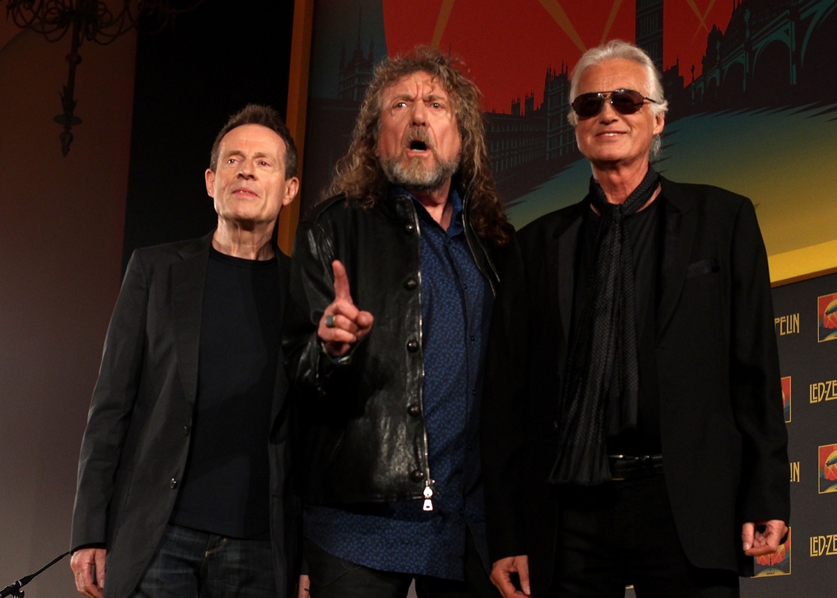 John Paul Jones, Robert Plant, and Jimmy Page in 2012