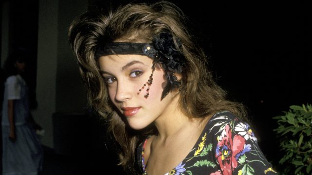Alyssa Milano at an ABC affiliates party in 1987