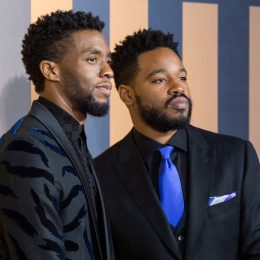 Chadwick Boseman and Ryan Coogler at the European premiere of "Black Panther" in 2018