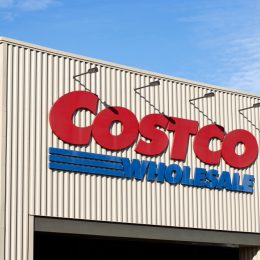 The sign above the entrance of a Costco store