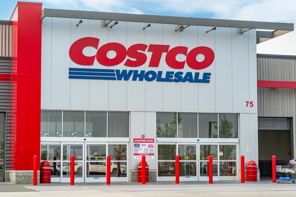 The storefront of a Costco location