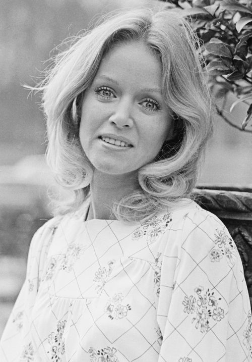 Donna Mills photographed in the UK in 1972
