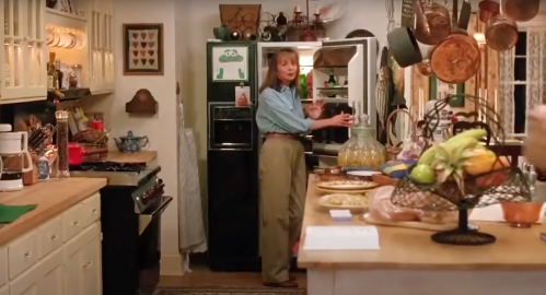 Characters George and Nina Banks' kitchen in the movie "Father of the Bride."
