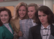 Shannen Doherty, Lisanne Falk, Kim Walker, and Winona Ryder in "Heathers"
