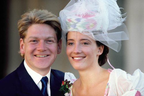 Kenneth Branagh and Emma Thompson on their wedding day August 20, 1989 in London
