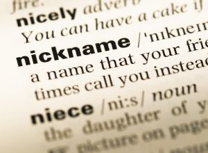 dictionary definition of "nickname"