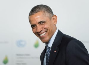 Barack Obama at the Paris COP21 UN conference on climate change in France in 2015