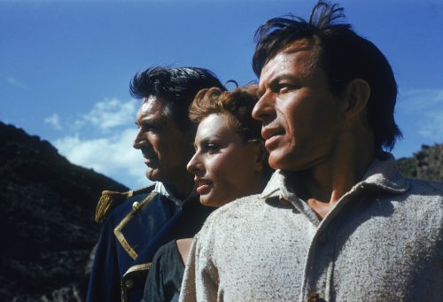 Cary Grant, Sophia Loren, and Frank Sinatra in "The Pride and the Passion"