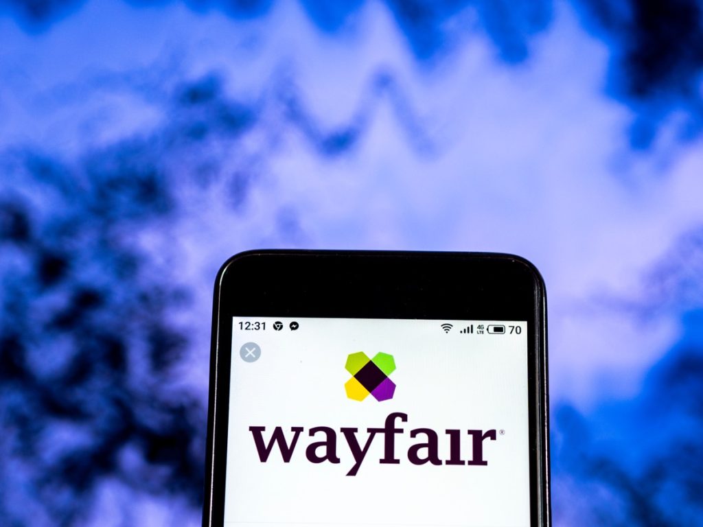 wayfair logo on phone