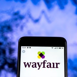 wayfair logo on phone