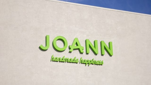 joann fabrics logo on building