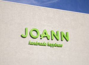 joann fabrics logo on building