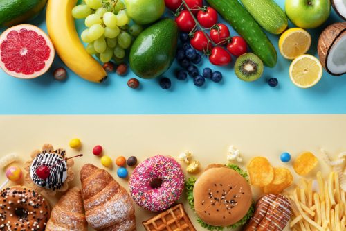 Foods Representing Good and Bad Cholesterol